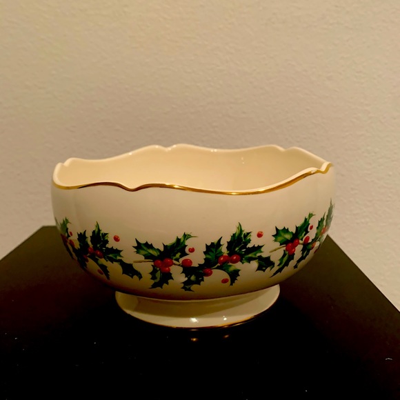 Lenox Other - Gorgeous Vintage Lenox vase Bowl Christmas Holiday 75 Years 14k Gold trim